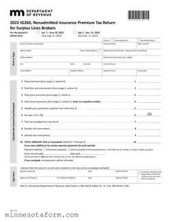 Official Minnesota Ig260 Form in PDF
