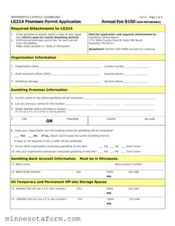 Official Minnesota Lg214 Form in PDF