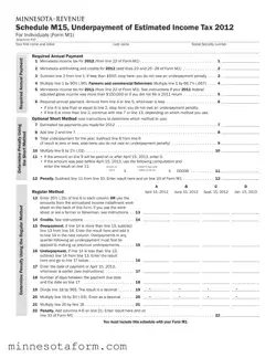 Official Minnesota M1 Form in PDF