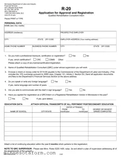Official Minnesota R 20 Form in PDF